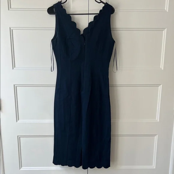NWT Banana Republic Elegant Navy Midi Dress - Picture 5 of 6